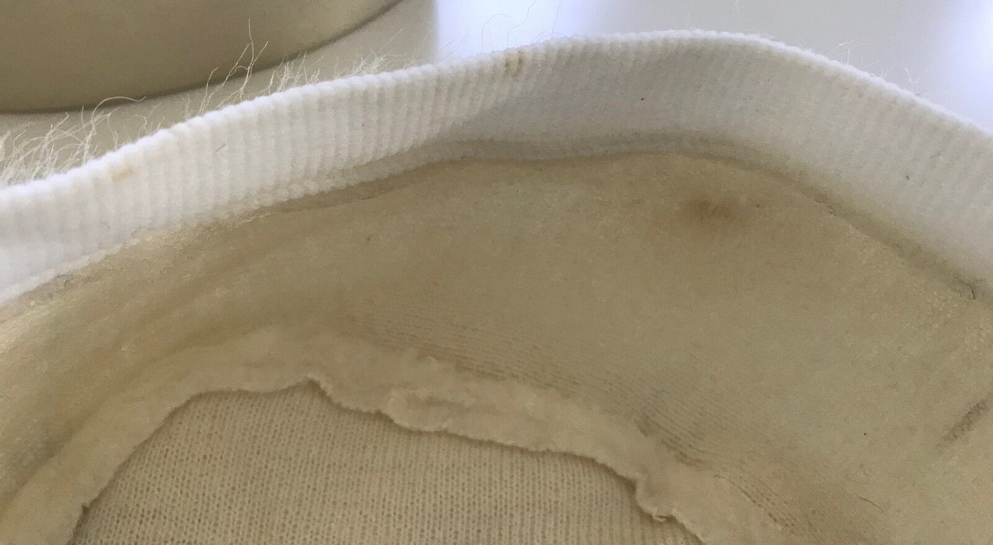 Vintage French Style BERET Cream Faux Fur Warm Winter Cap Hat Ladies Size 56cm