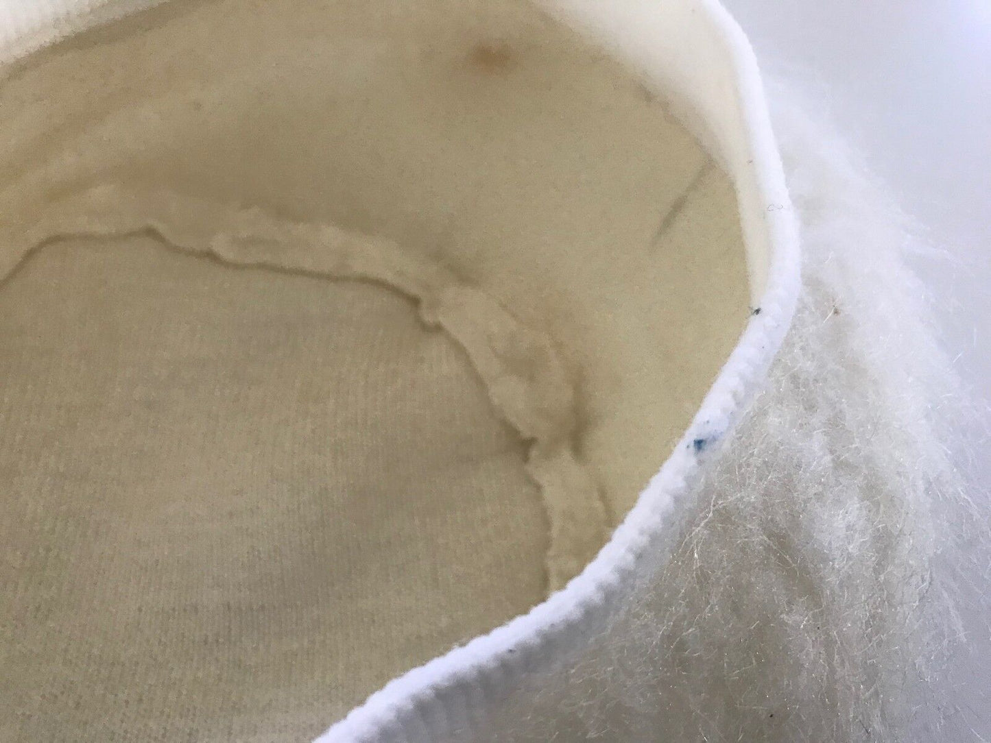 Vintage French Style BERET Cream Faux Fur Warm Winter Cap Hat Ladies Size 56cm