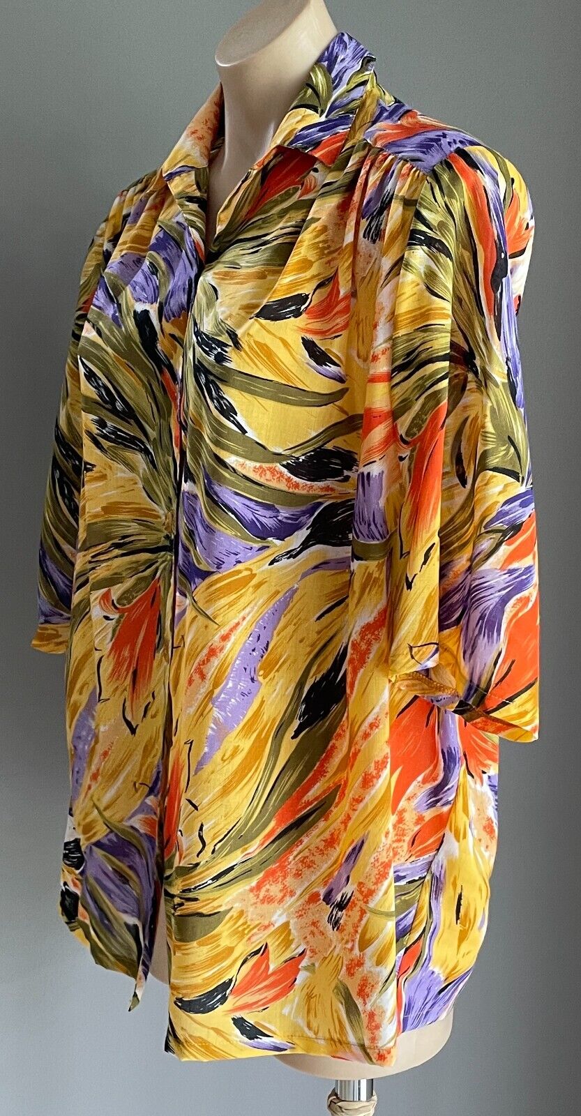 EXCEPTIONAL Top Multicoloured Floral Print Button Front Blouse Plus Size 20