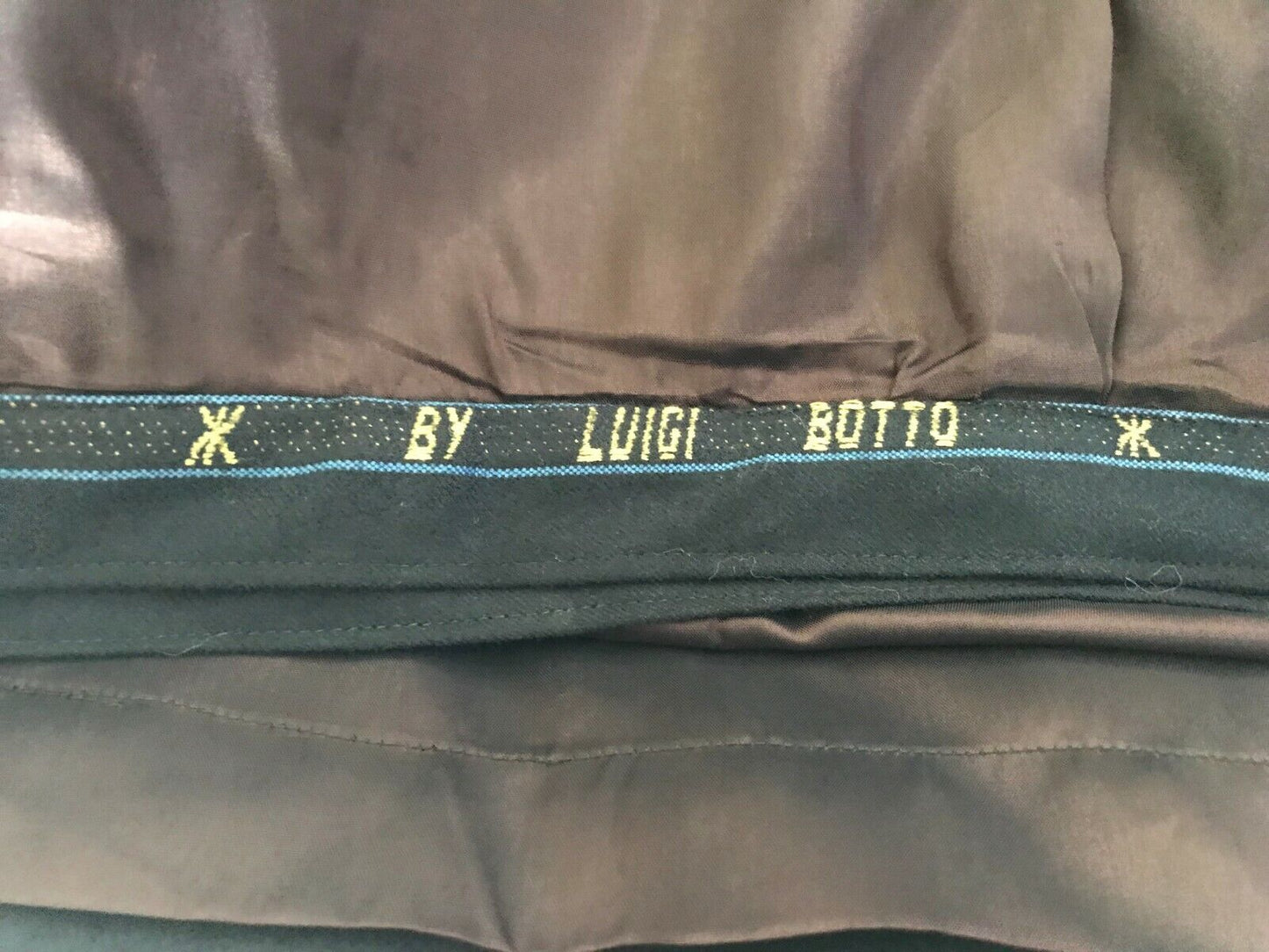 LUIGI BOTTO Skirt Navy Blue Merino Wool Knee Length Ladies Plus Size 20 Vintage