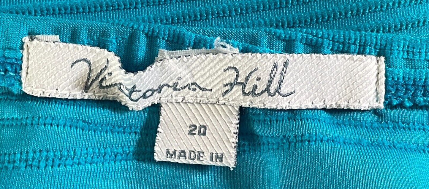 VICTORIA HILL Mini Skirt Bright Blue Elastic Waist A-Line Size 20 - Tennis