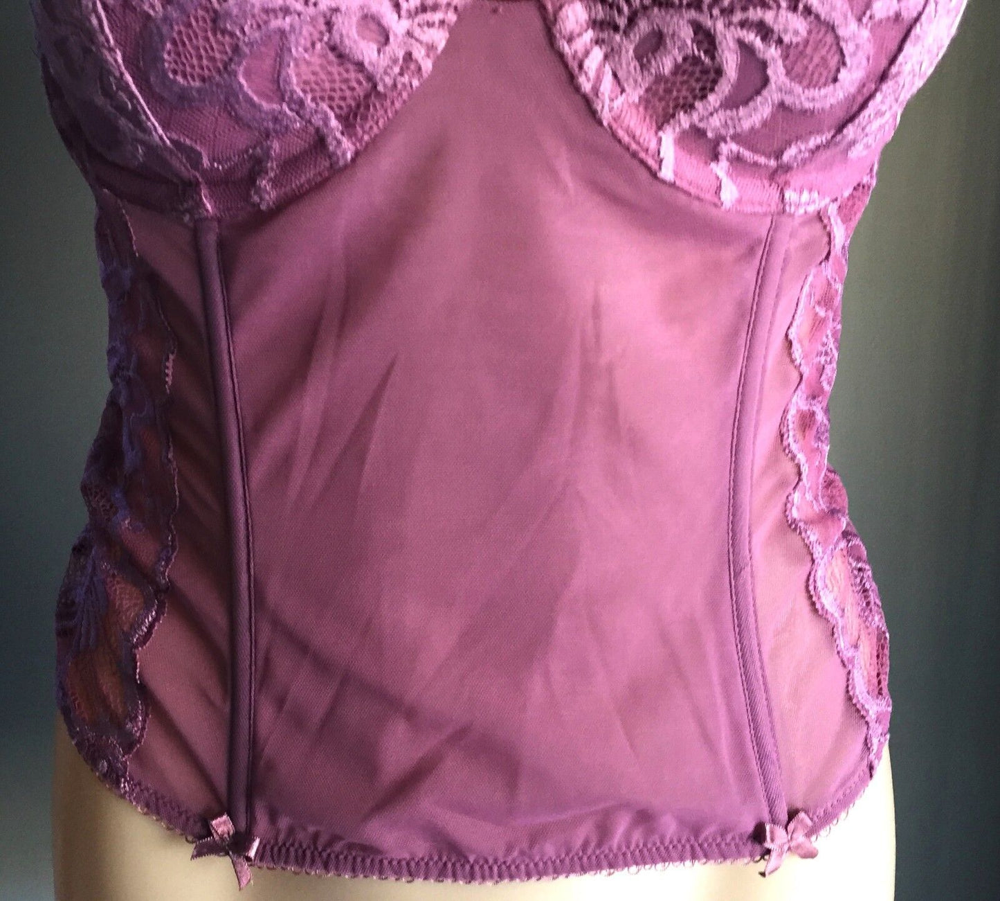 LA SENZA Bustier Dusty Pink Corset Ladies Size L To Fit 34 D 36 C 38 B NEW