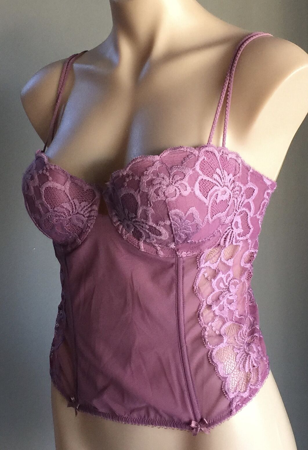 LA SENZA Bustier Dusty Pink Corset Ladies Size L To Fit 34 D 36 C 38 B NEW