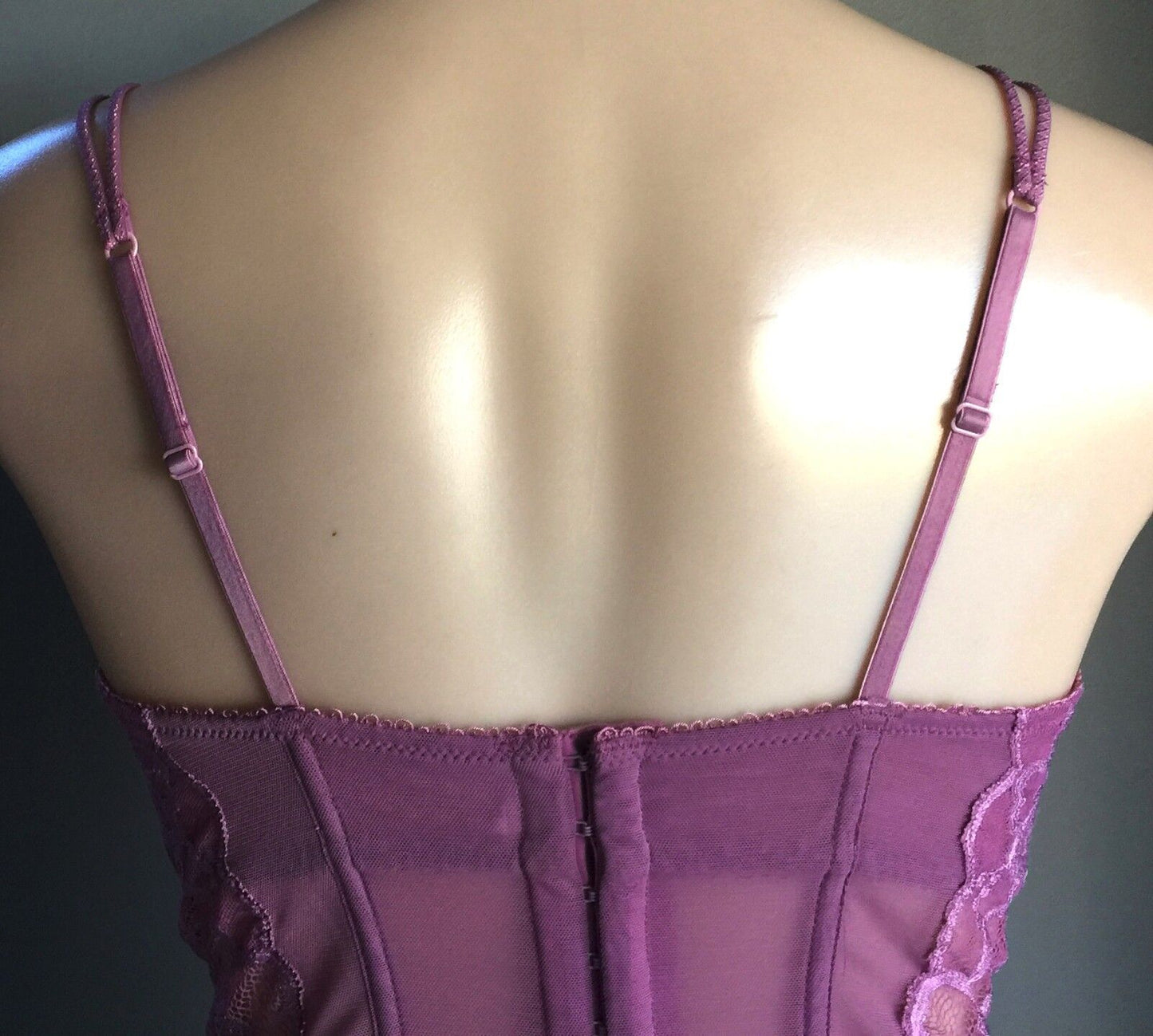 LA SENZA Bustier Dusty Pink Corset Ladies Size L To Fit 34 D 36 C 38 B NEW