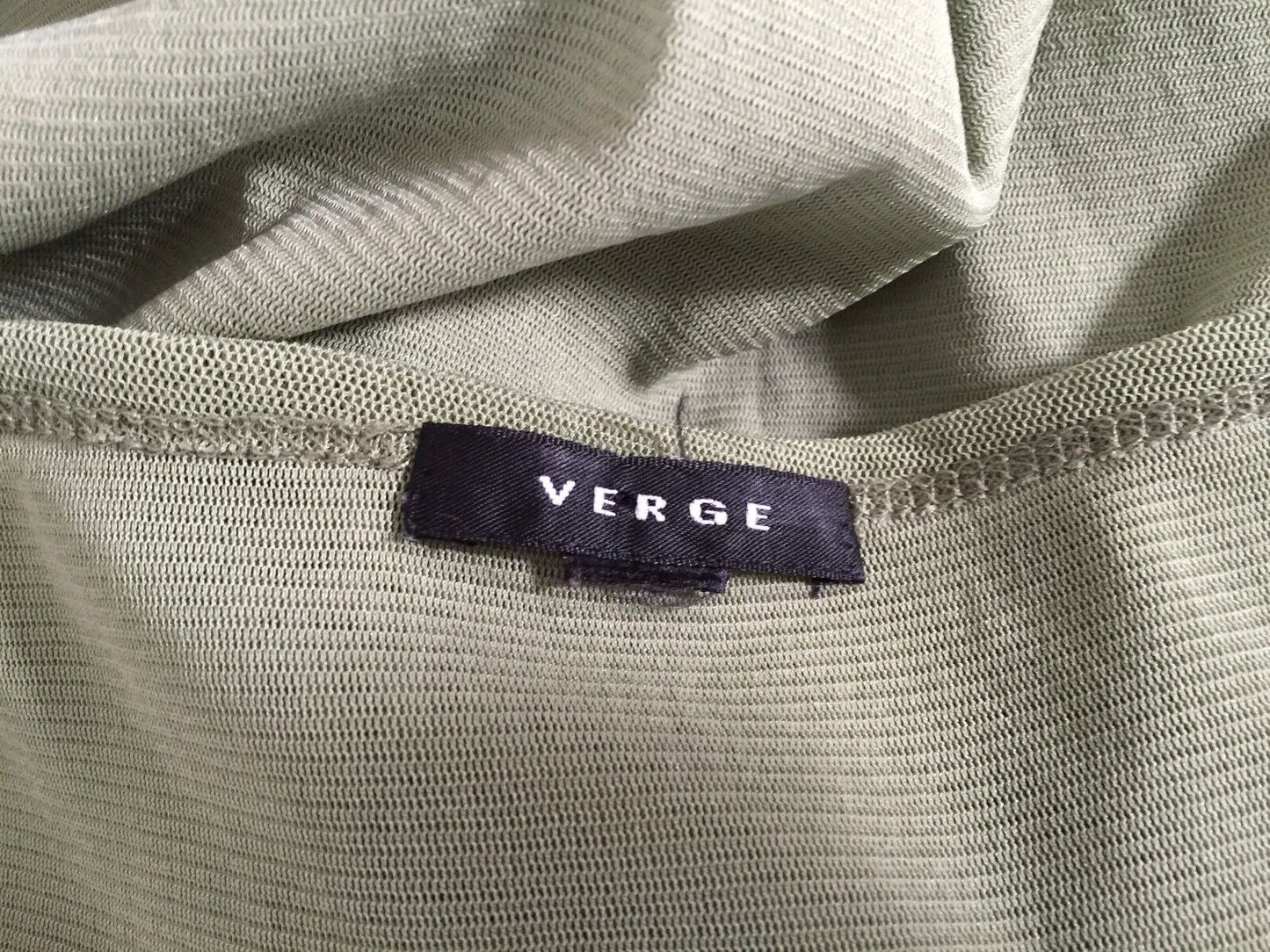 NZ VERGE Cardigan Long Sleeve Stretch Sage Green Bejewelled Women Size 12 14 NEW