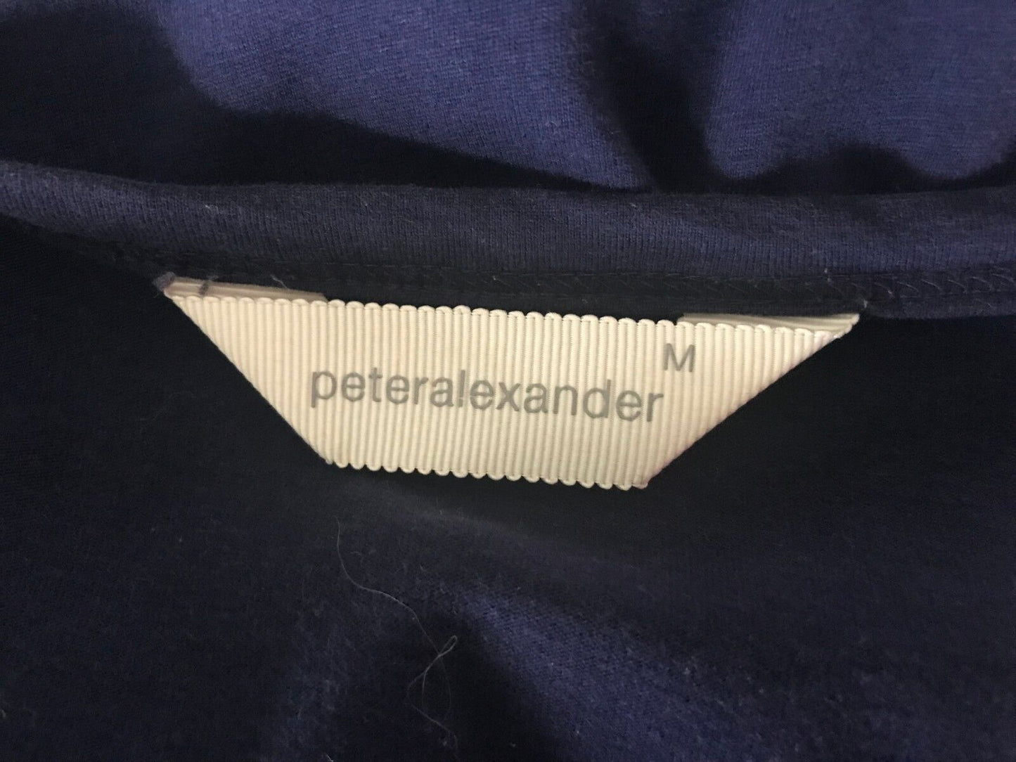 PETER ALEXANDER Sleep Top Navy Blue Henley Long Sleeve PJs Ladies Size M 12
