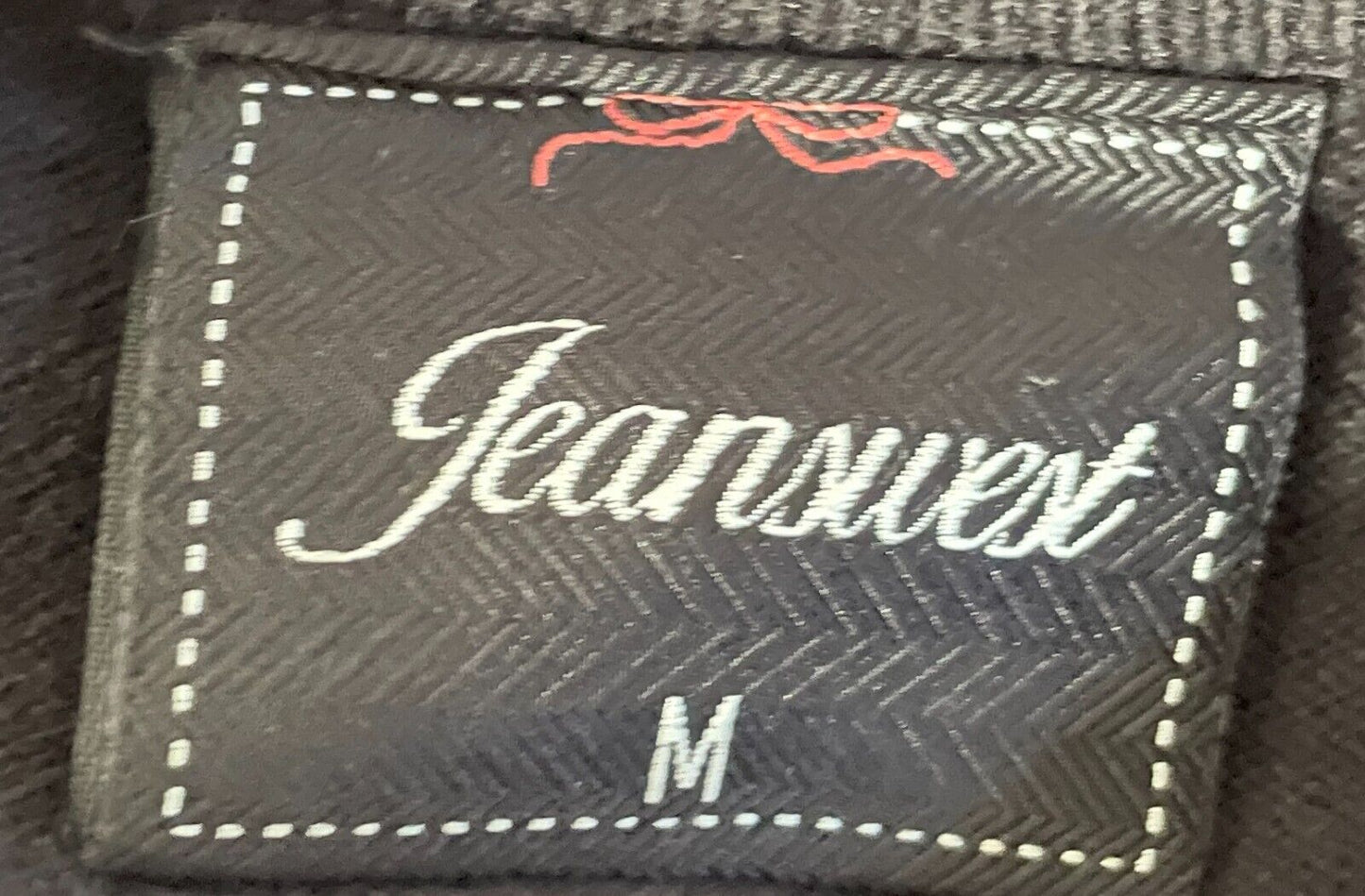 JEANSWEST Knit Sweater Black Long Sleeve Floral Print Fabric At Front Size M 10
