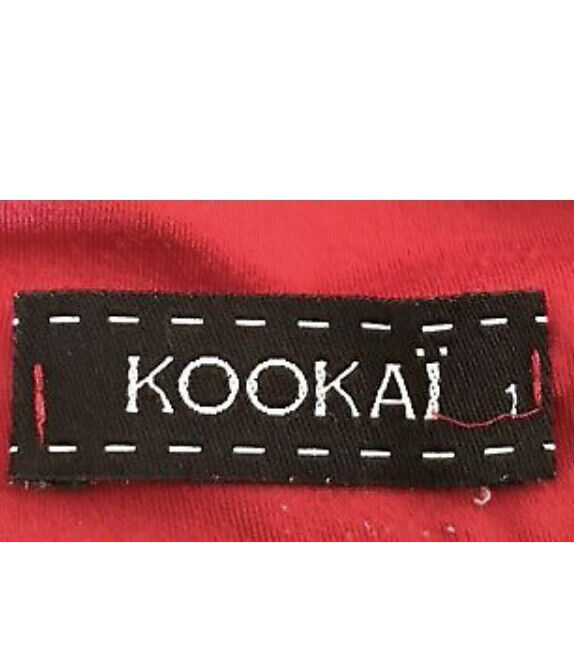 KOOKAI Jacket Full Zip Maroon High Neck Long Sleeve Crop Stretch Size 1 AU 10