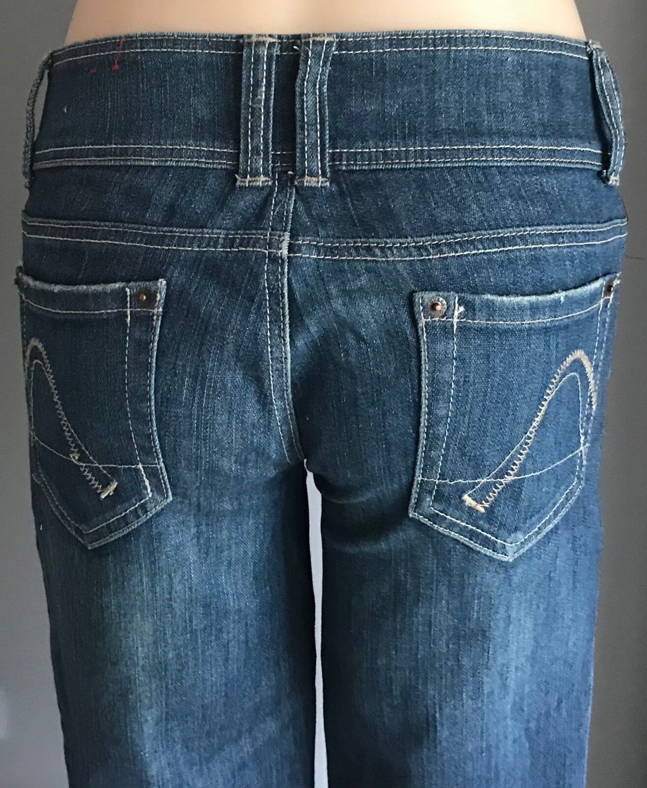 GUESS RIVIERA "Modele" Denim Jeans Dark Blue Bootleg Ladies Size 29
