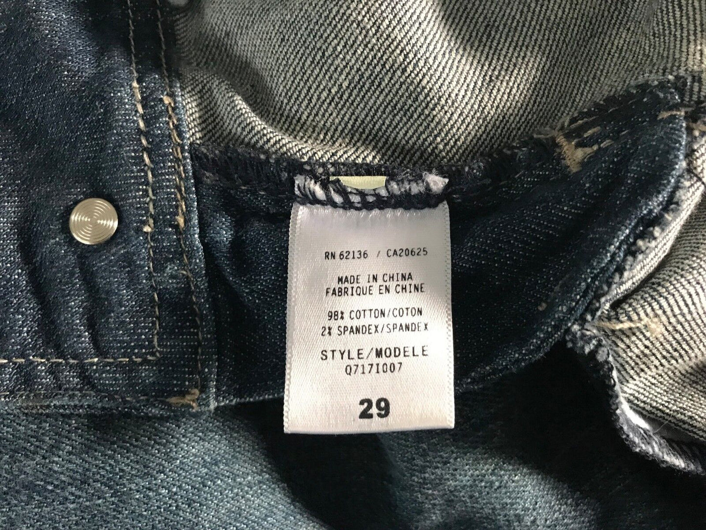 GUESS RIVIERA "Modele" Denim Jeans Dark Blue Bootleg Ladies Size 29