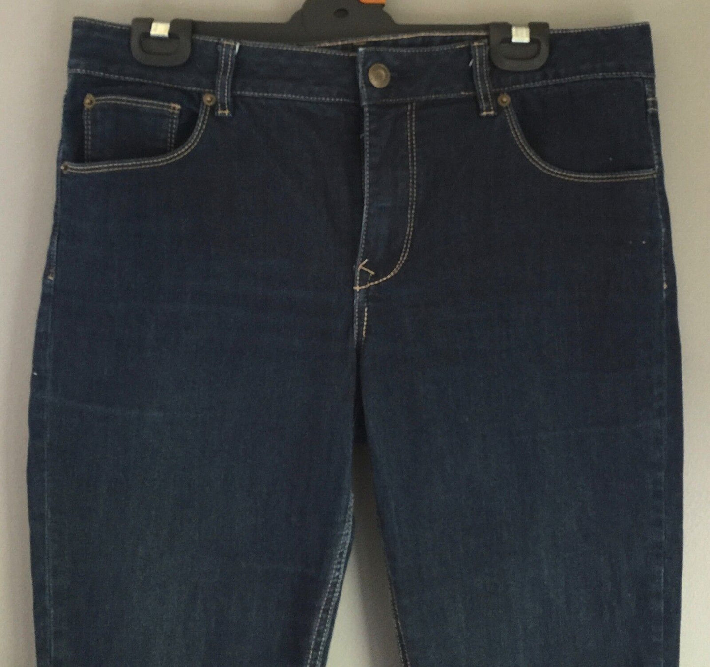 JEANSWEST "Tummy Trimmer" Size 14 Jeans Slim Straight Dark Blue Denim Ladies
