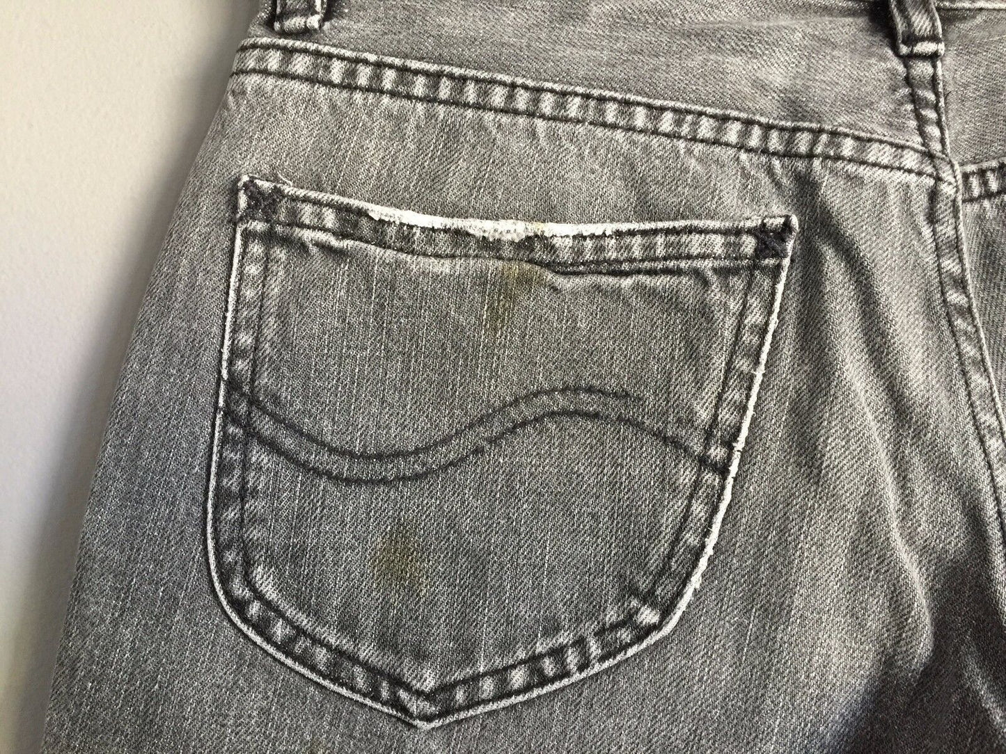 LEE "Lo Ryder Bootcut" Jeans Distressed Grey Wash Denim Ladies Size 7 5 Pocket
