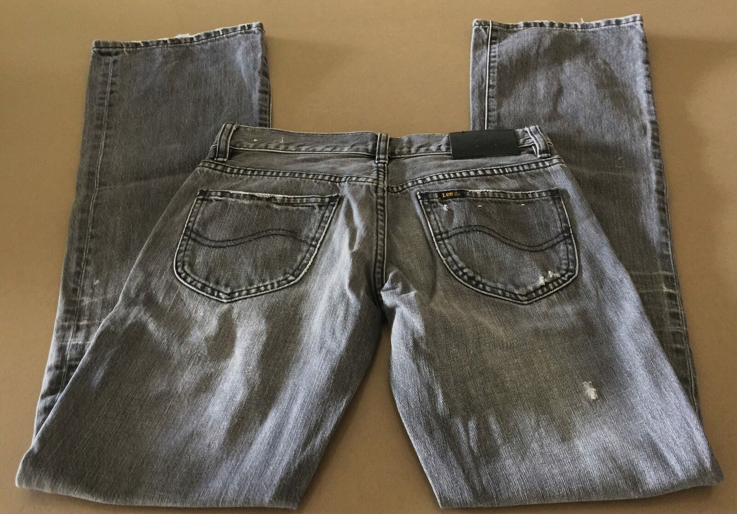LEE "Lo Ryder Bootcut" Jeans Distressed Grey Wash Denim Ladies Size 7 5 Pocket