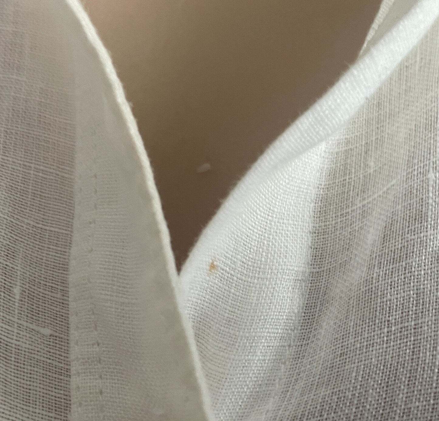 SPORTSCRAFT Shirt Button Up White Linen 3/4 Sleeve Ladies Size 14 Chest Pockets