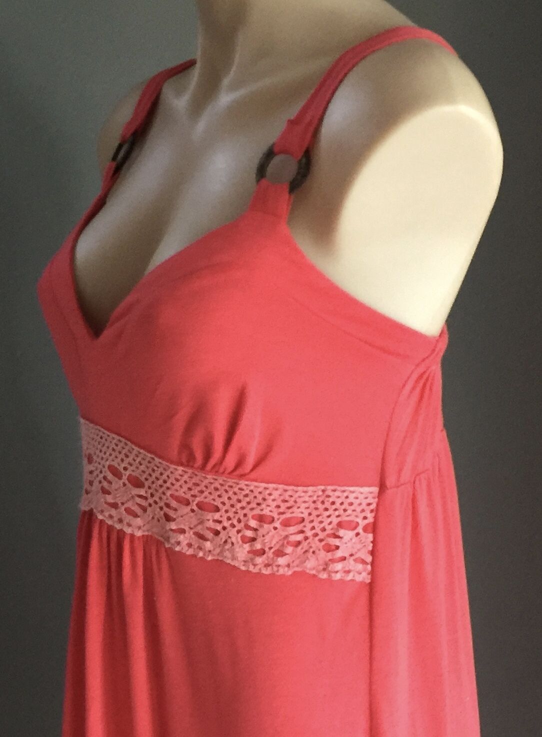 CROSSROADS Maxi Dress Crochet Tier Frock Long Boho Ladies Size S 10