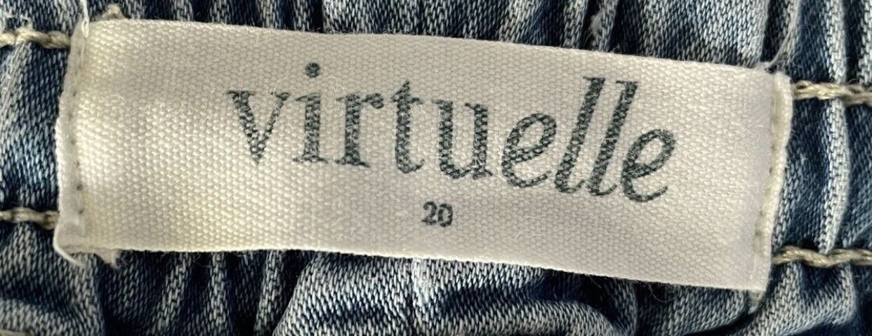 VIRTUELLE TS Joggers Faded Blue Denim Relaxed Fit Elastic Waist Pants Plus Sz 20