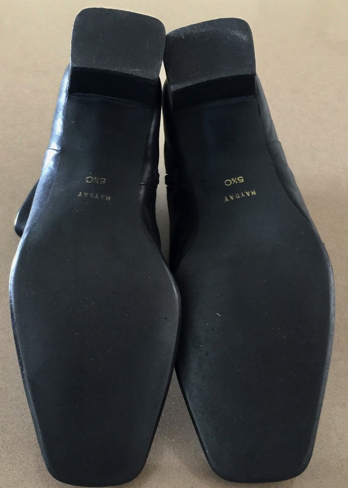 EASY STEPS "Mayday" Leather Ankle Boots Black Booties Ladies Size 5.5C