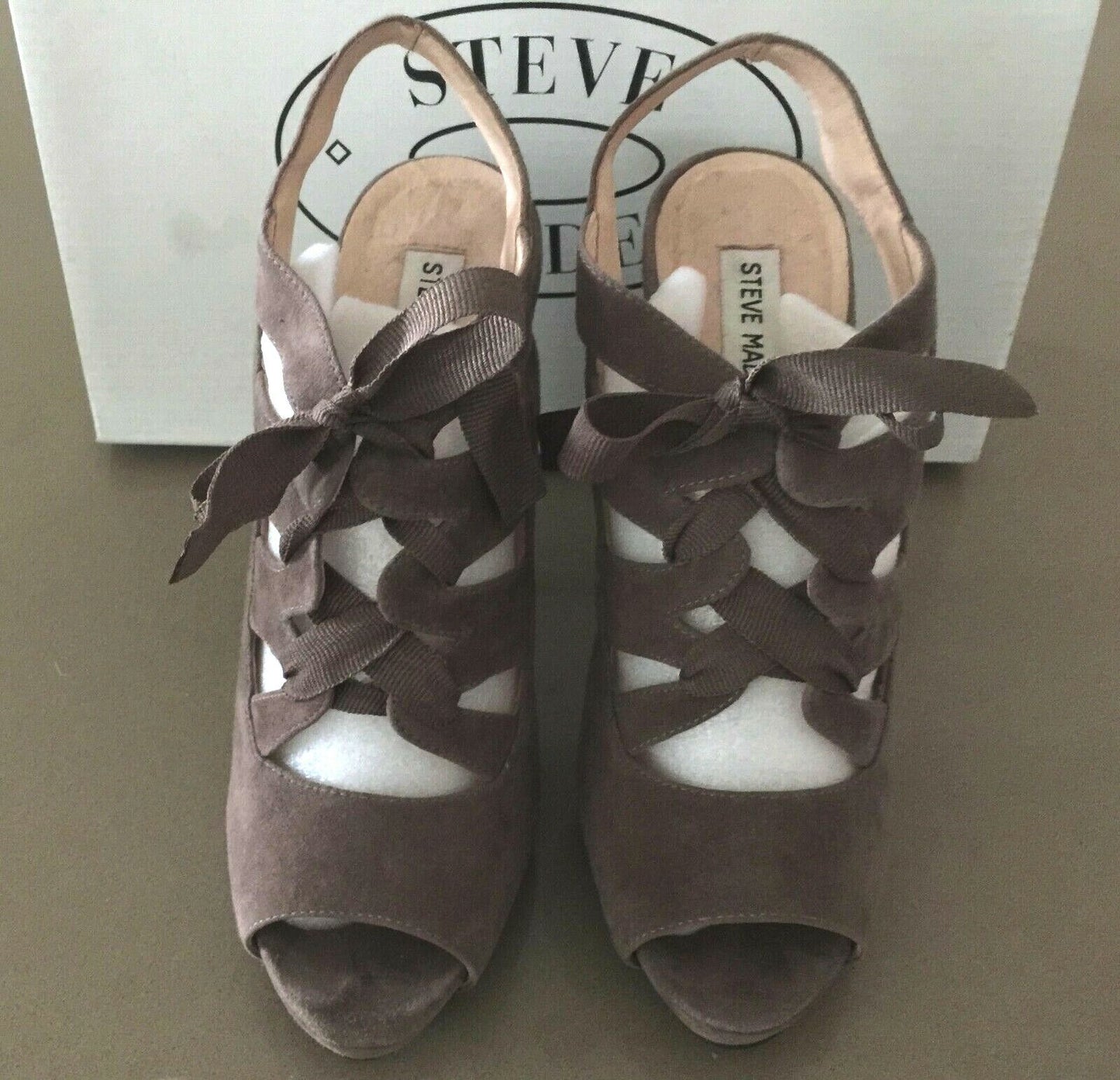 STEVE MADDEN " Wendy " 13cm Taupe Suede Shoes Stilettos Ladies Size 40 AU 9