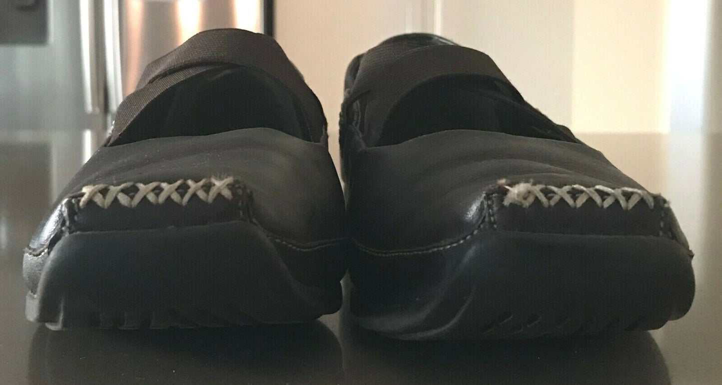 7TH HEAVEN Shoes Brown Leather Loafer Comfortable Slip On Stitch Ladies Size 41