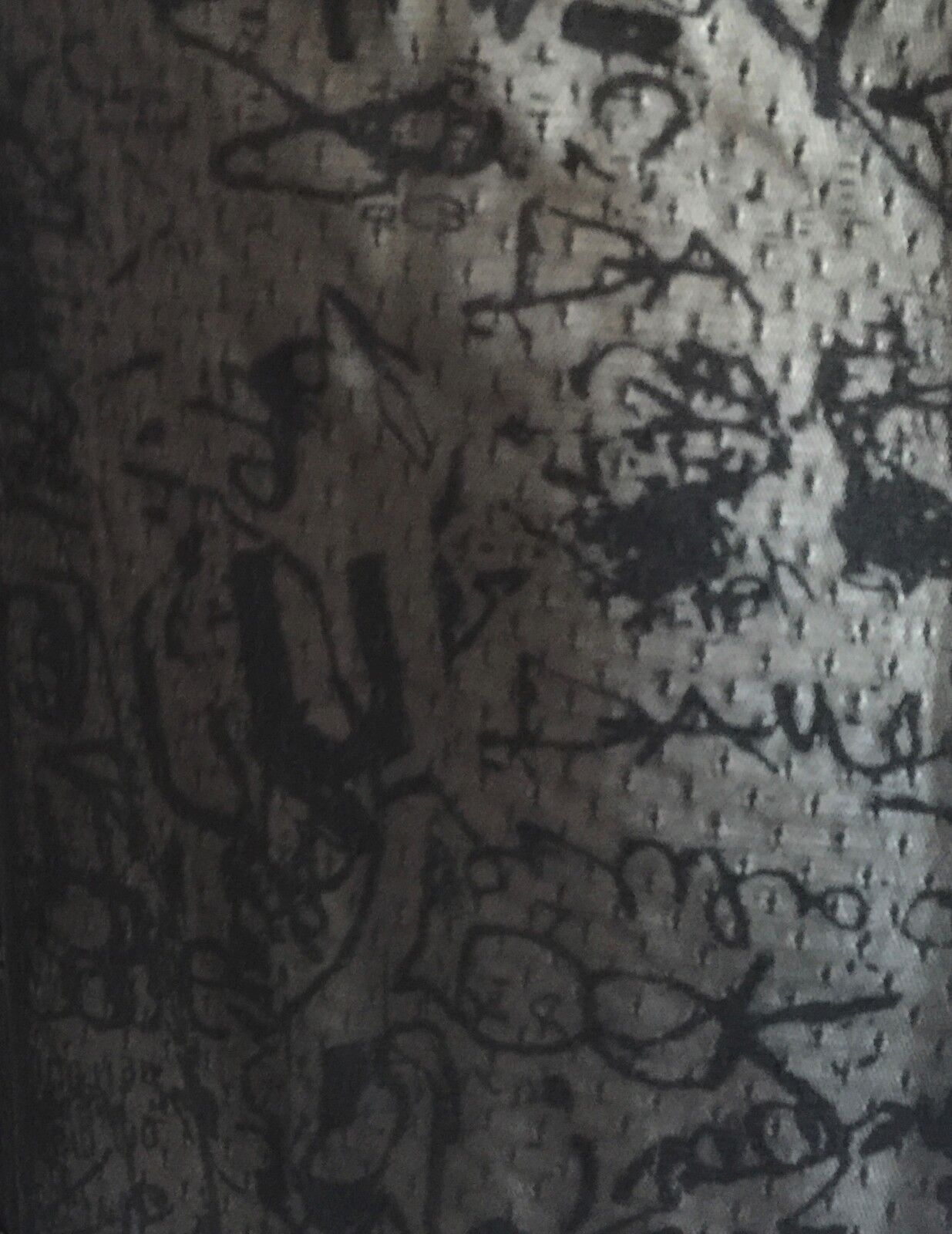 VIVID Top Tunic Monotone Long Sleeve Dress Sheer Overlay Size 12 Graffiti Print