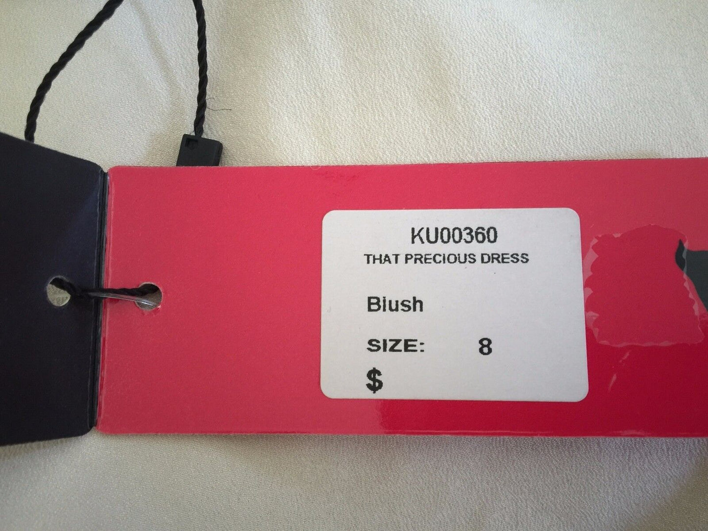 KUKU "That Precious Dress" Blush Pink Sleeveless Corset Bodice Dip Hem Sz 8 NEW