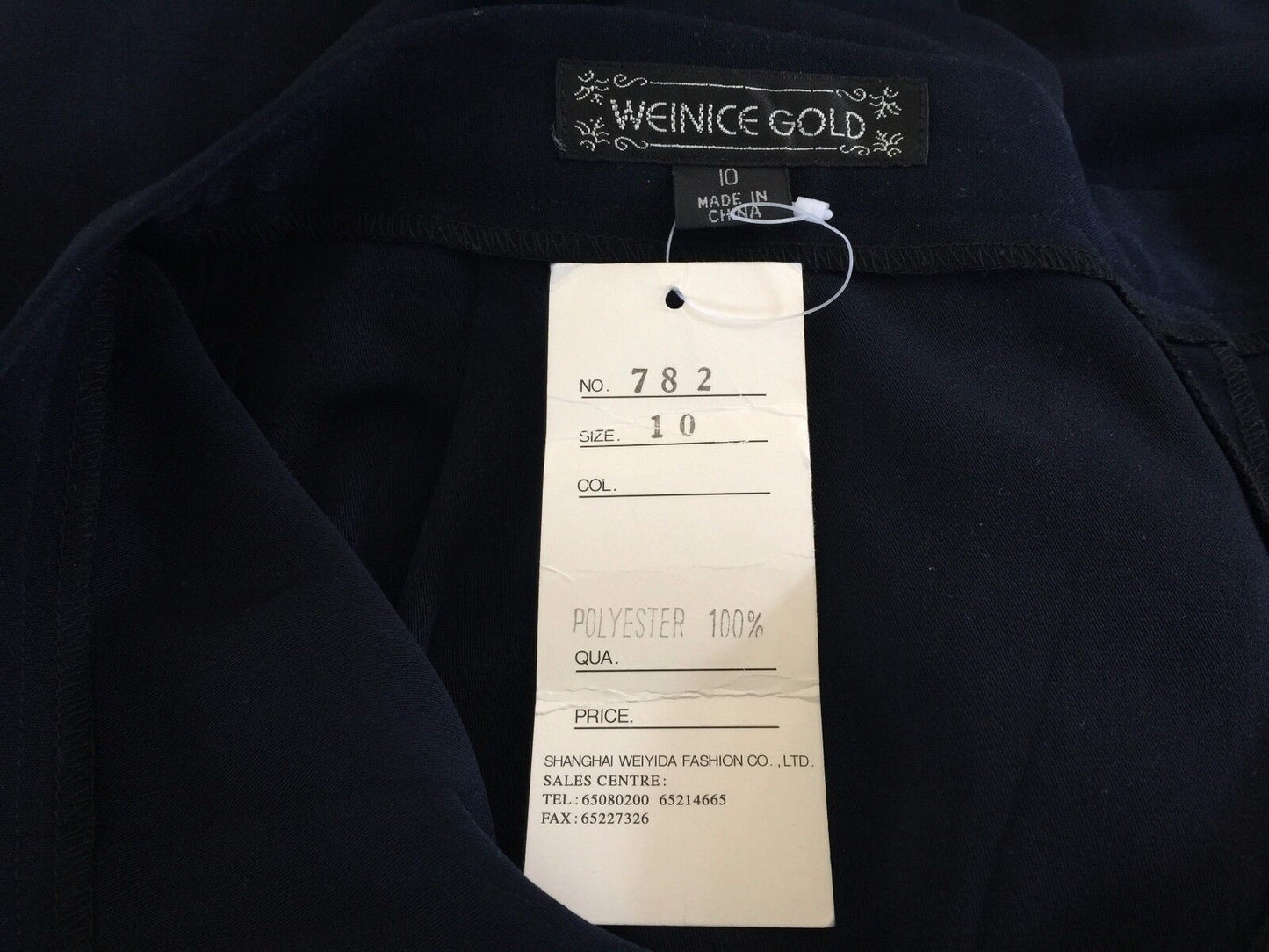 WEINICE GOLD Navy Blue Pegged Pants Trousers Pants Size 10 Gorgeous 1990s NEW