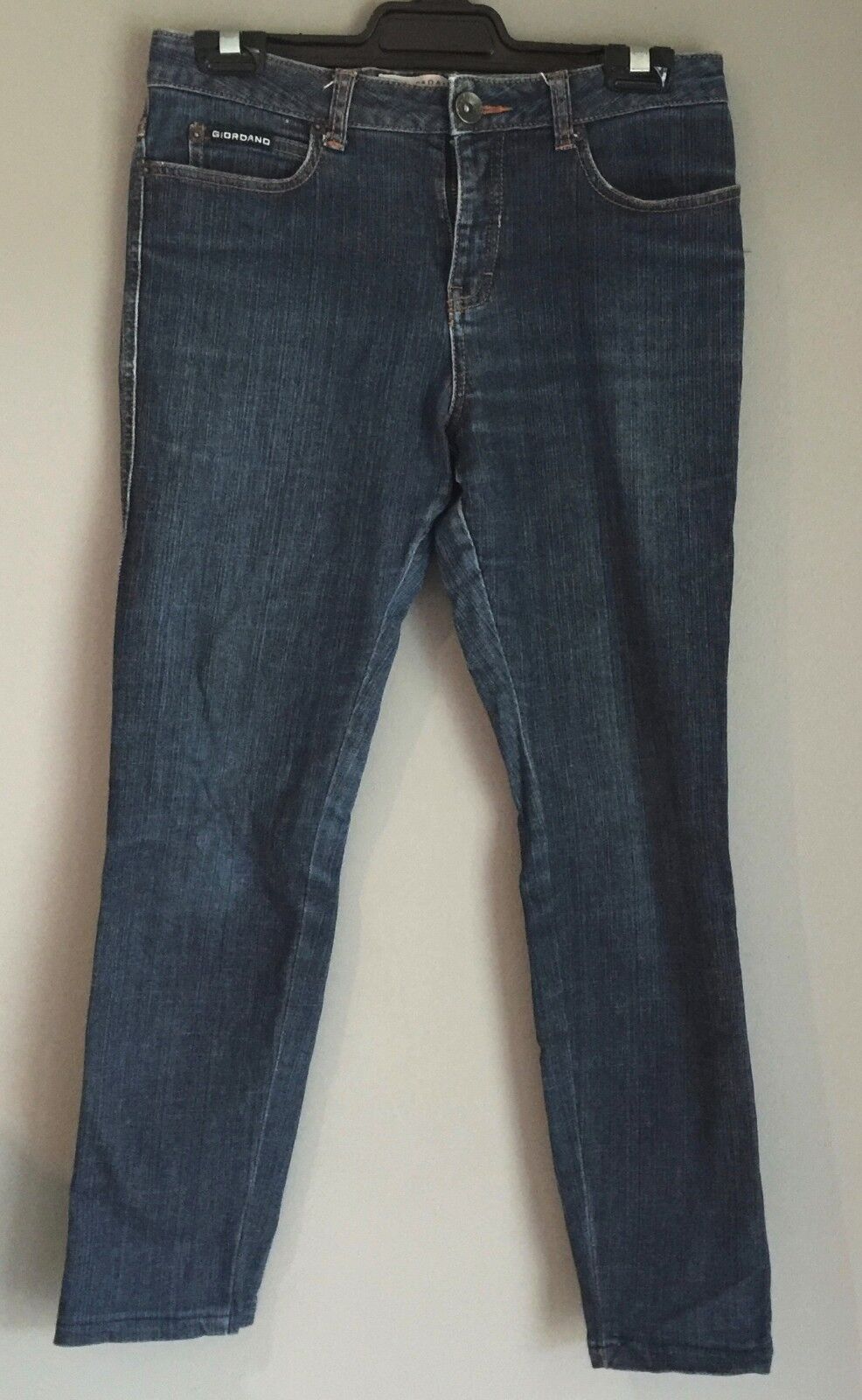 GIORDANO Jeans Blue Denim Straight Leg Denim Jeans Ladies Size 27 Casual Basics