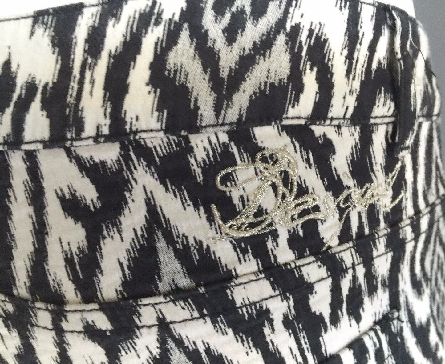 DESIGUAL Jeggings Black White & Grey Print 7/8 Length Treggings Ladies Size 8