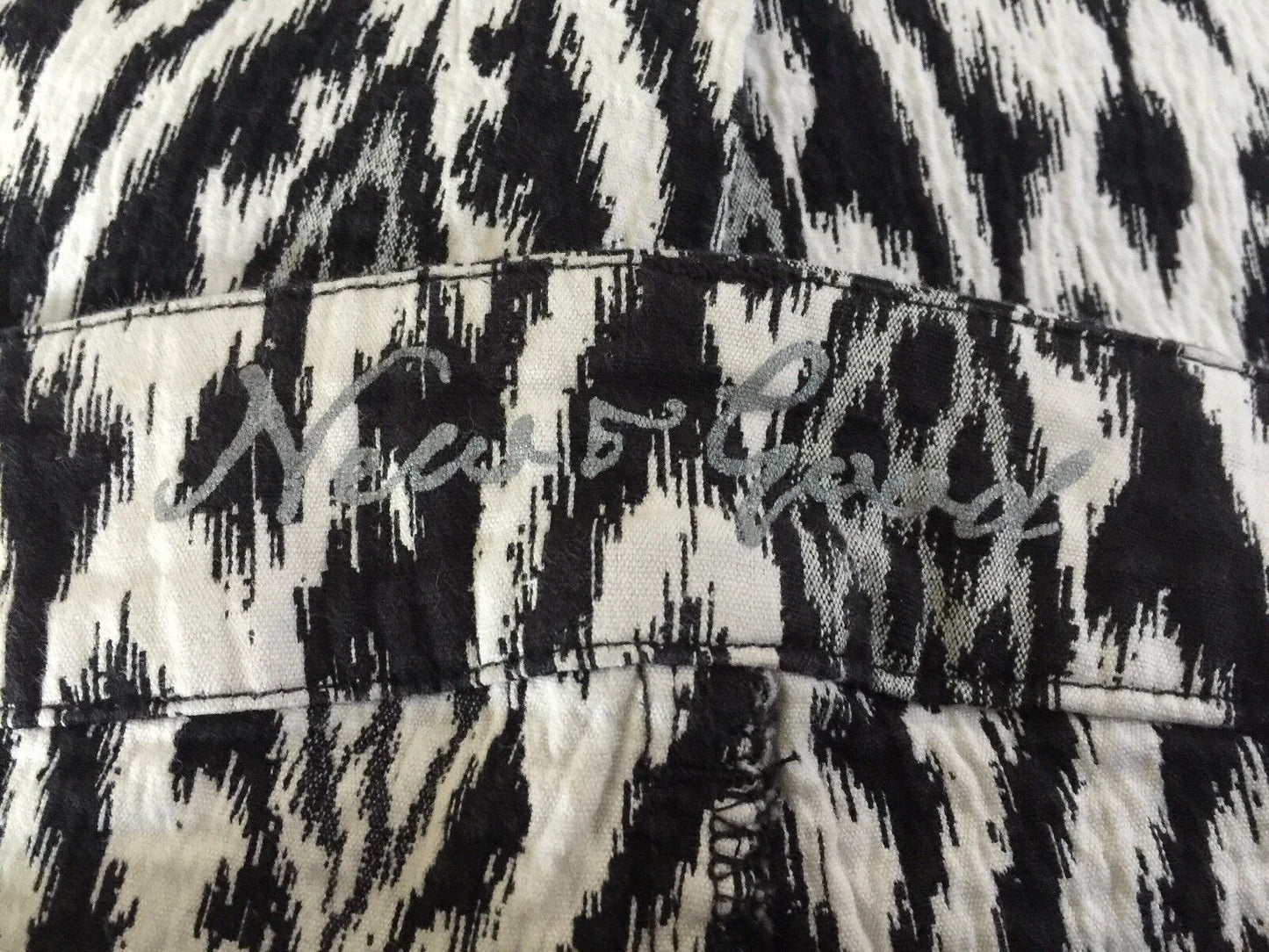 DESIGUAL Jeggings Black White & Grey Print 7/8 Length Treggings Ladies Size 8