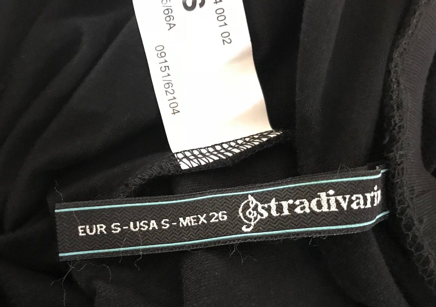 STRADIVARIUS Leggings Black Stretch Ladies Size S 8 European Brand