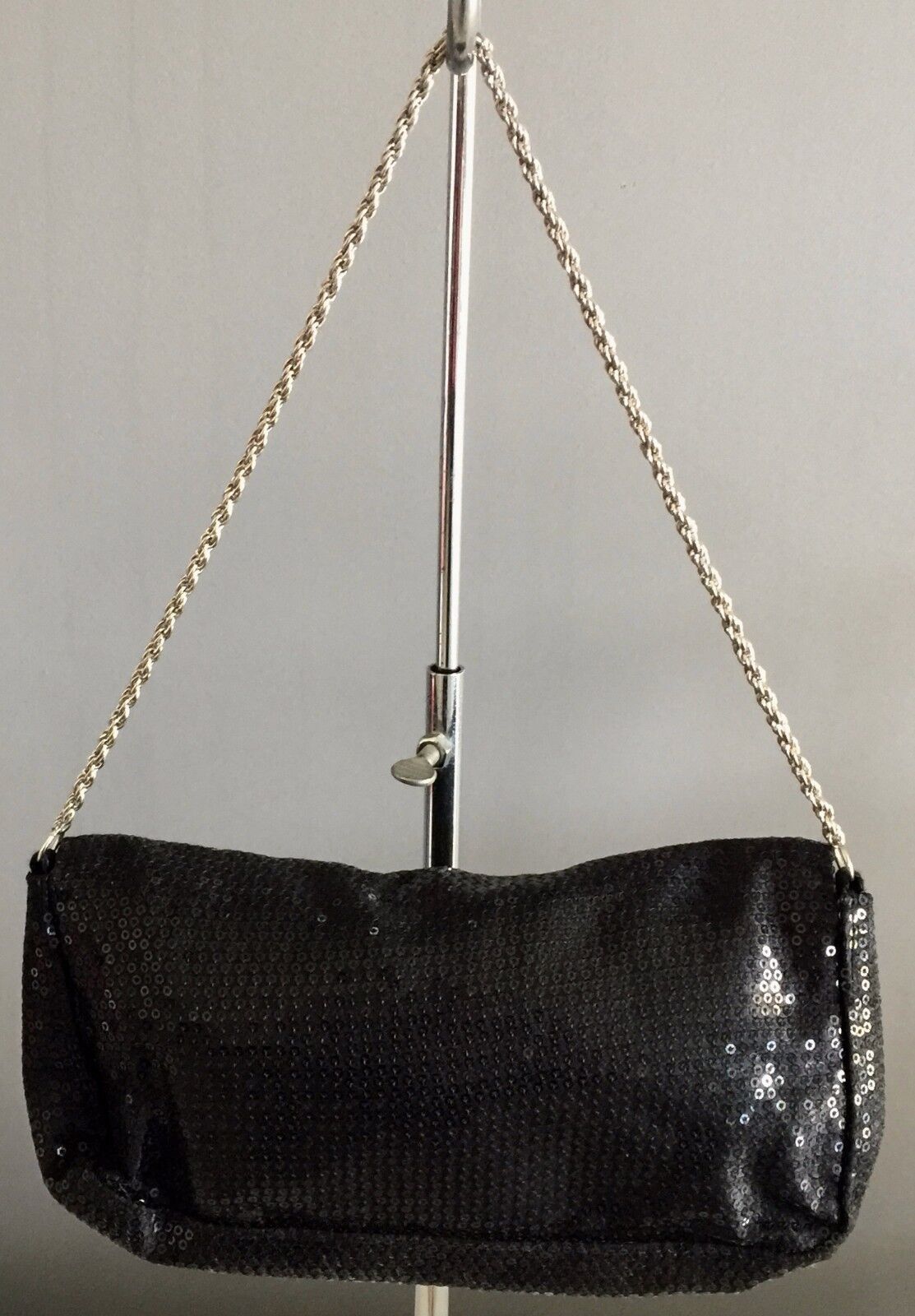 STRANDBAGS Black Sequin Evening Shoulder Bag Purse Ladies Handbag Retro