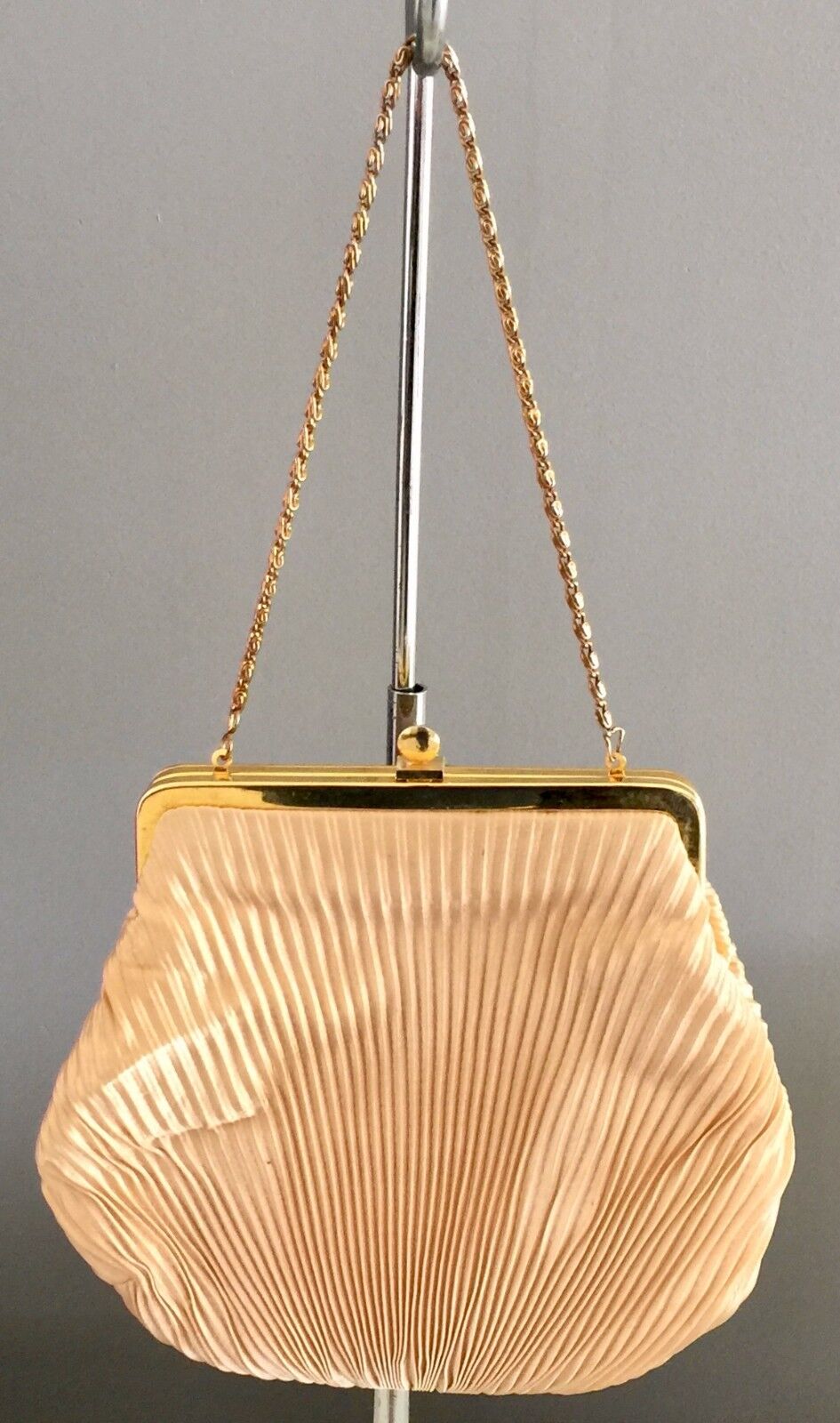 Vintage LIFINIA Gold Fabric Evening Frame Shoulder Bag Purse Ladies Handbag