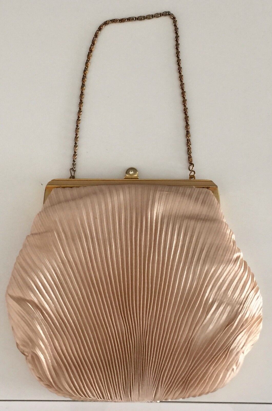 Vintage LIFINIA Gold Fabric Evening Frame Shoulder Bag Purse Ladies Handbag