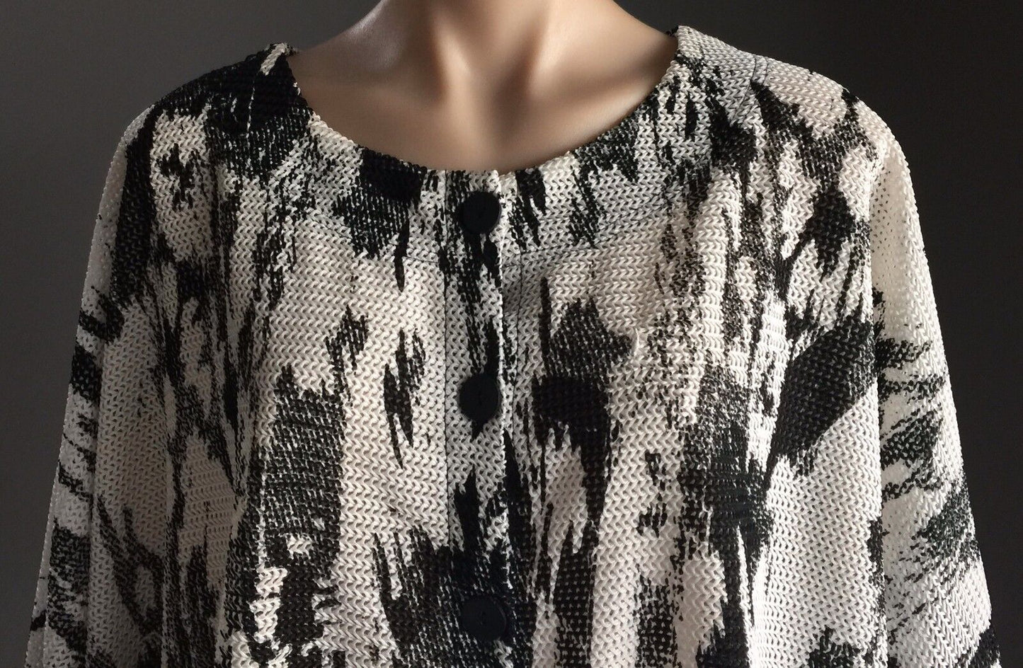 YOULIM DESIGN Australia Kimono Top White & Black Blouse Plus Size 20 22 NEW