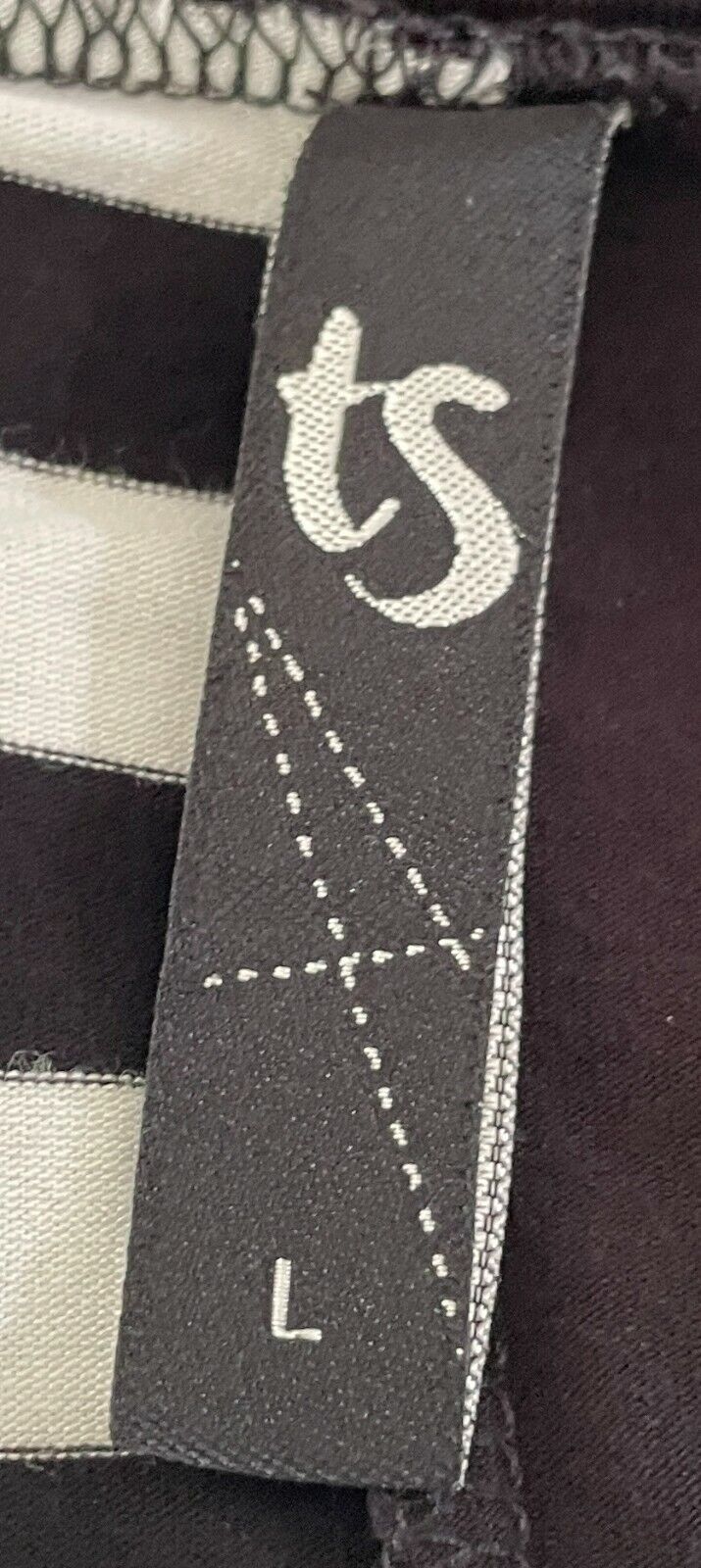 TAKING SHAPE TS Dress Black & White Stripe Short Sleeve A-Line Plus Size L