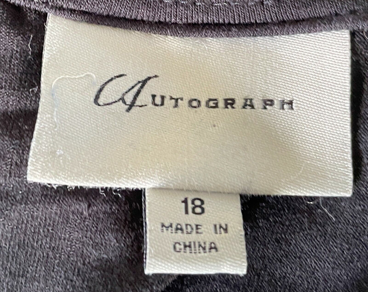 AUTOGRAPH Top Cold Shoulder Black & White Print Kimono Blouse Plus Size 18