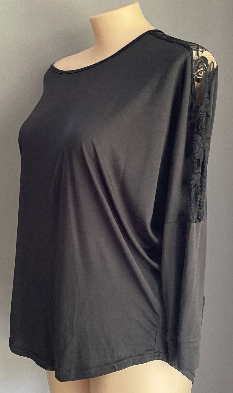 NEXTMIA Top Black Dolman Sleeve Stretch Lace back and Sleeves Plus Size 24 NEW