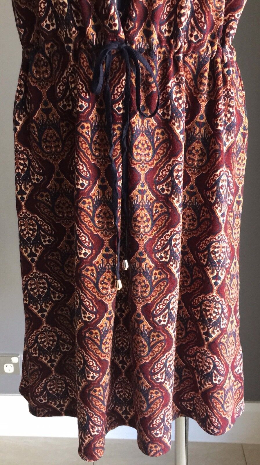 SUITE BOUTIQUE Colourful Baroque Print Sleeveless Blouson Dress Ladies Size 16