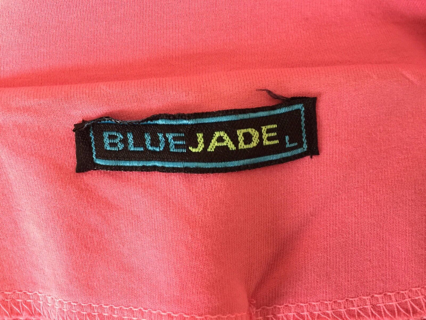 BLUEJADE Jacket Cotton Soft Coral Red Ruched Sleeve Ladies Size L 14