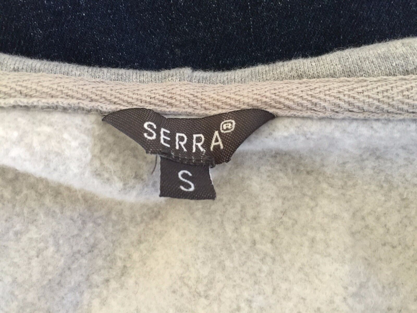 SERRA Jumpsuit Size S 10 All in One Piece Hooded Fleece Grey White Snowflake