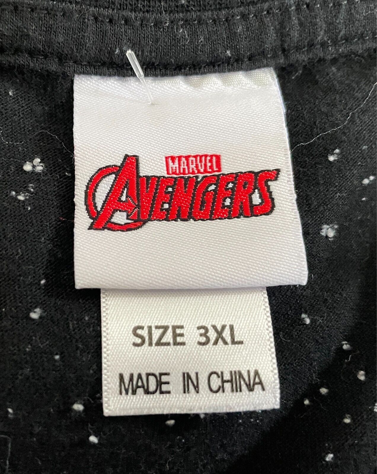 MARVEL AVENGERS Black/White Speckle Gold T-Shirt "Wakanda Forever" Size 3XL