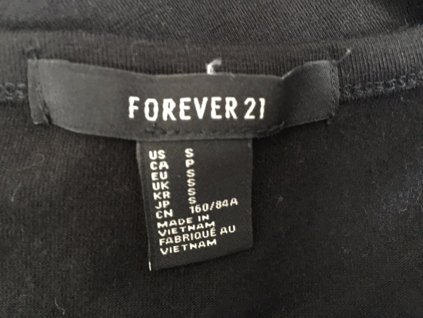 FOREVER 21 Dress Black Sleeveless Stud Trim Stretch Shift Size S 10