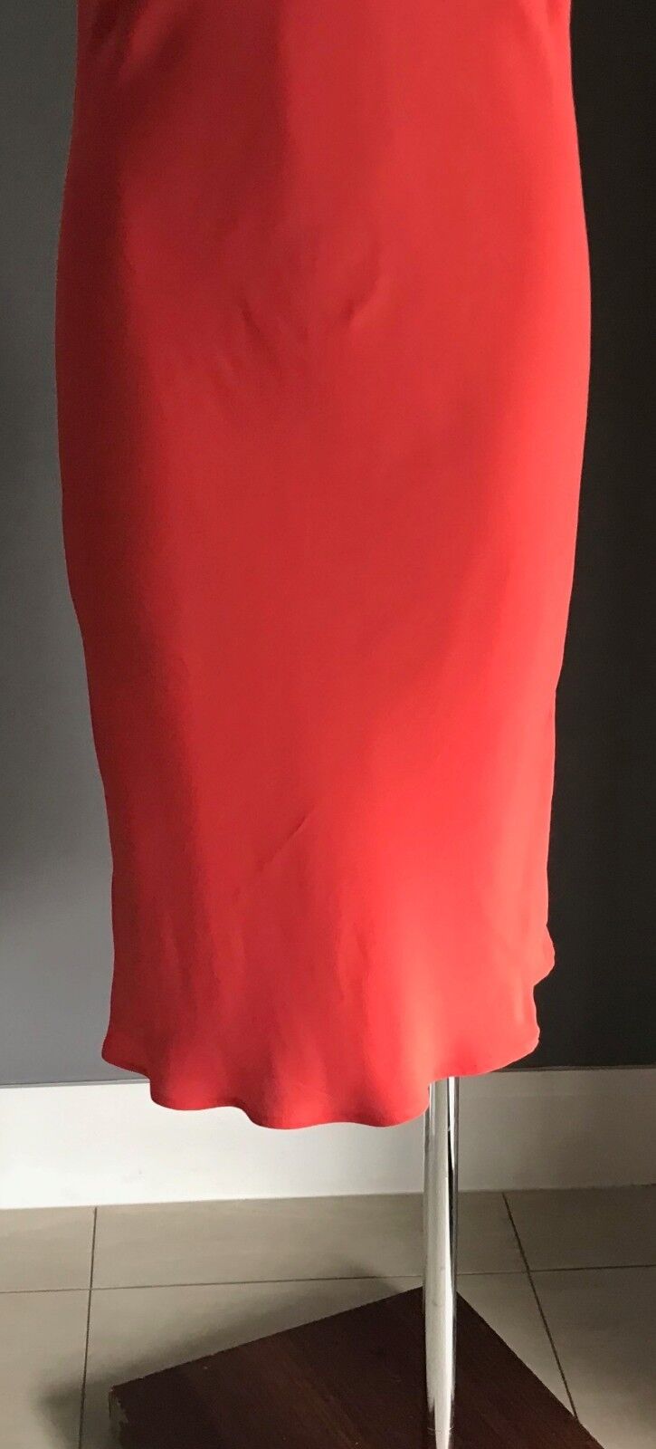 C/MEO COLLECTIVE Dress Cowl Neck Sheath Coral Frock Ladies Size S 10