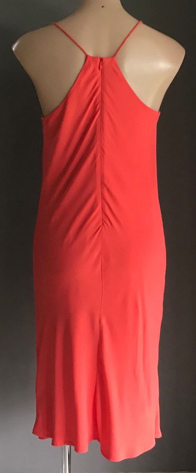 C/MEO COLLECTIVE Dress Cowl Neck Sheath Coral Frock Ladies Size S 10