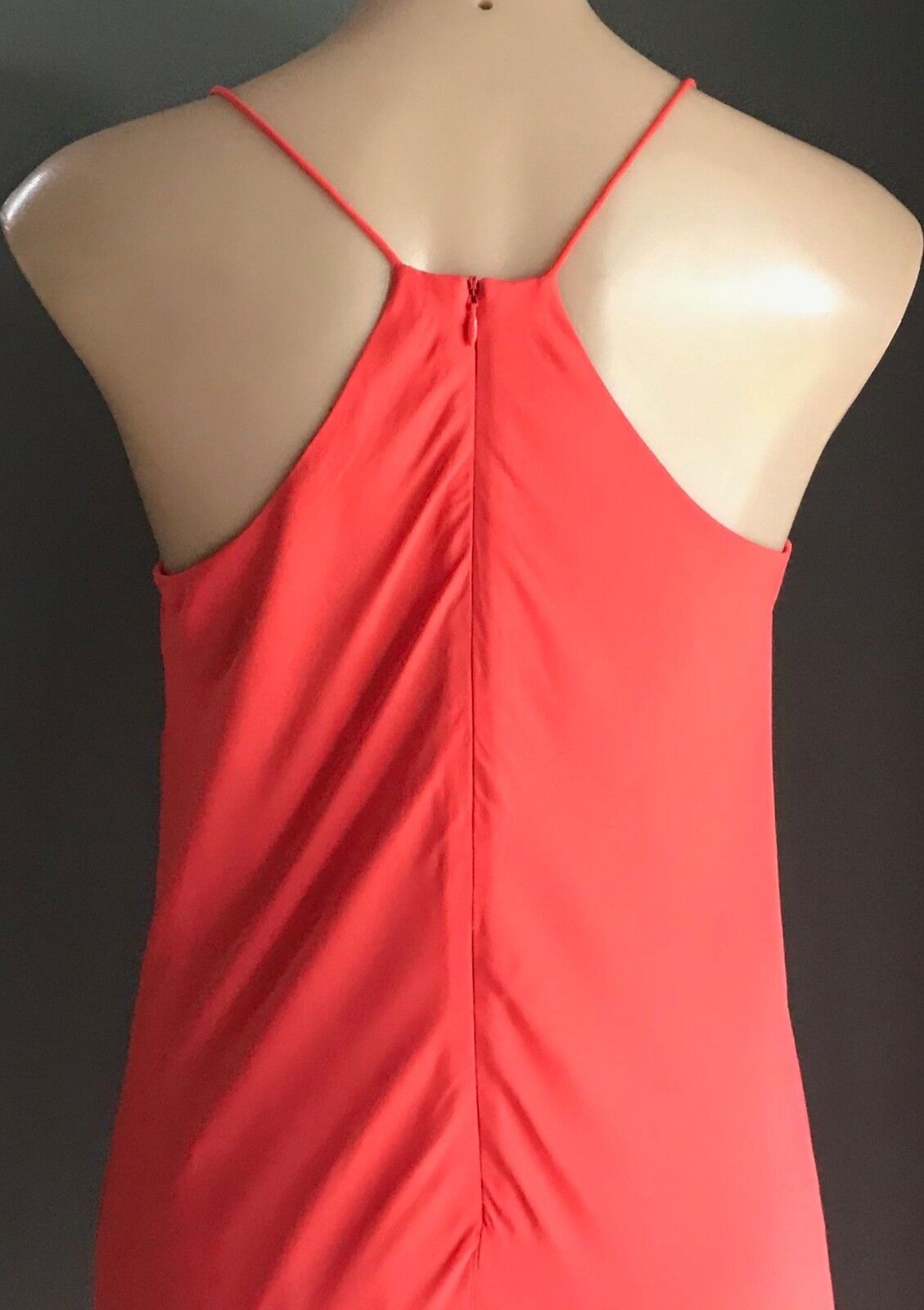 C/MEO COLLECTIVE Dress Cowl Neck Sheath Coral Frock Ladies Size S 10