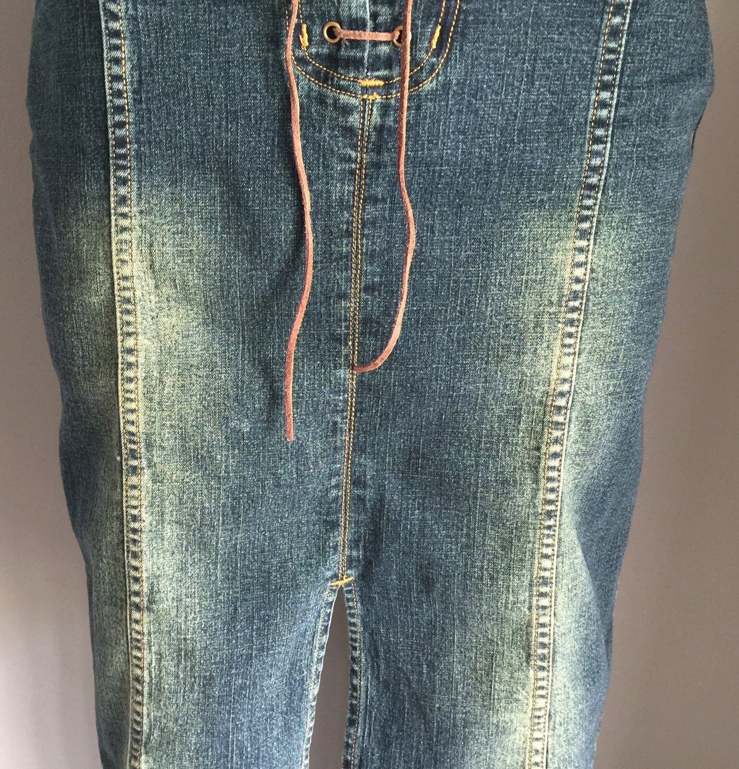 FLIRTY DENIM Denim Skirt Blue Straight Knee Length Jeans Ladies Size 14 Jeans