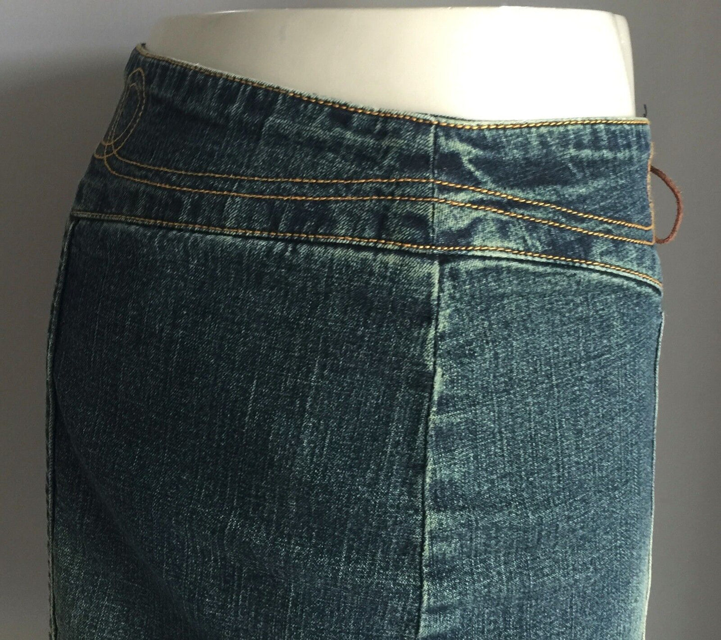 FLIRTY DENIM Denim Skirt Blue Straight Knee Length Jeans Ladies Size 14 Jeans
