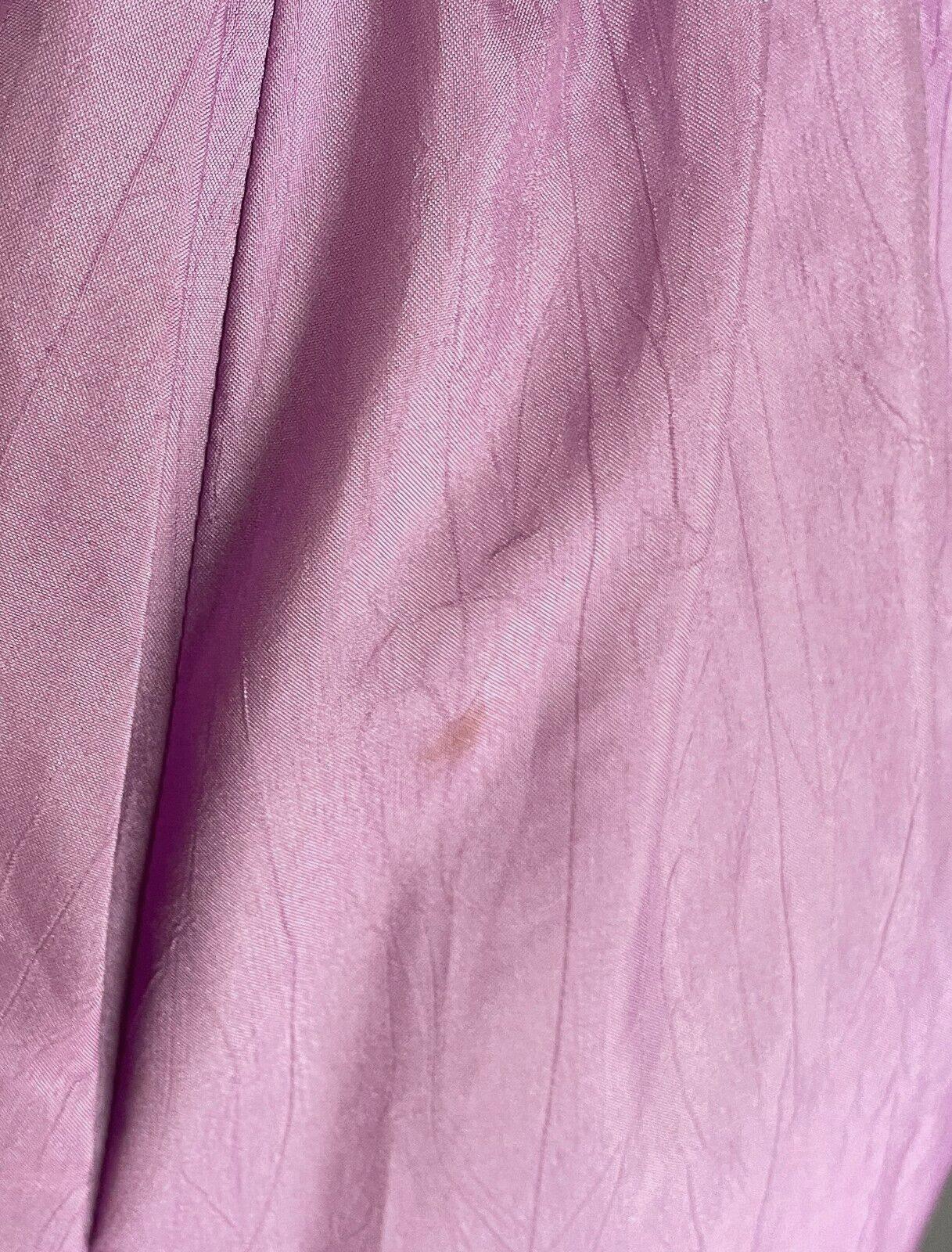 Soft Taffeta Midi Skirt Tier Mauve Lilac Purple Pink Applique Waist Tie Size 14