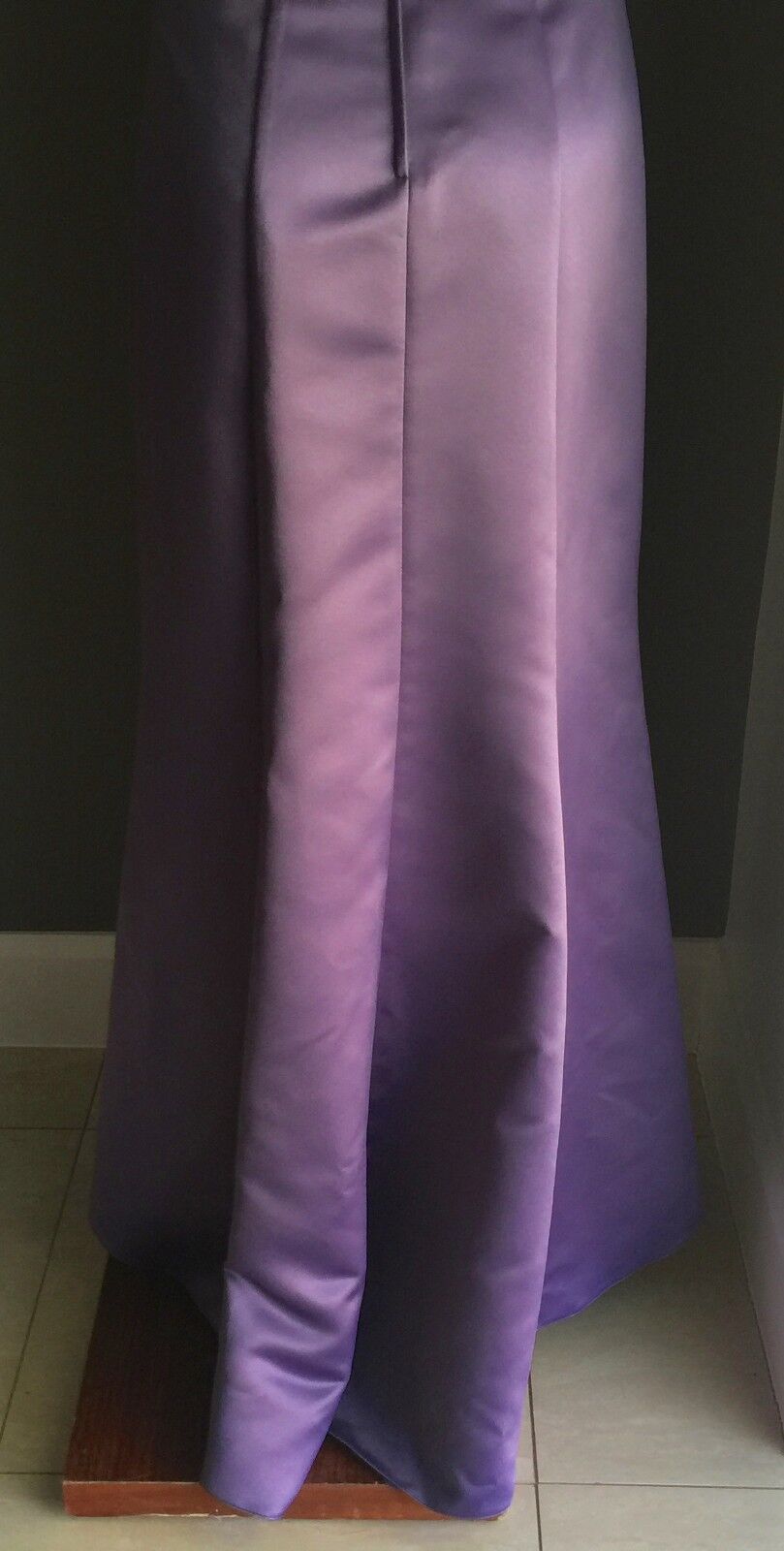 Strapless Dress MARI GOURLAY Empire Waist Evening Gown Purple Ladies Size 10 NEW