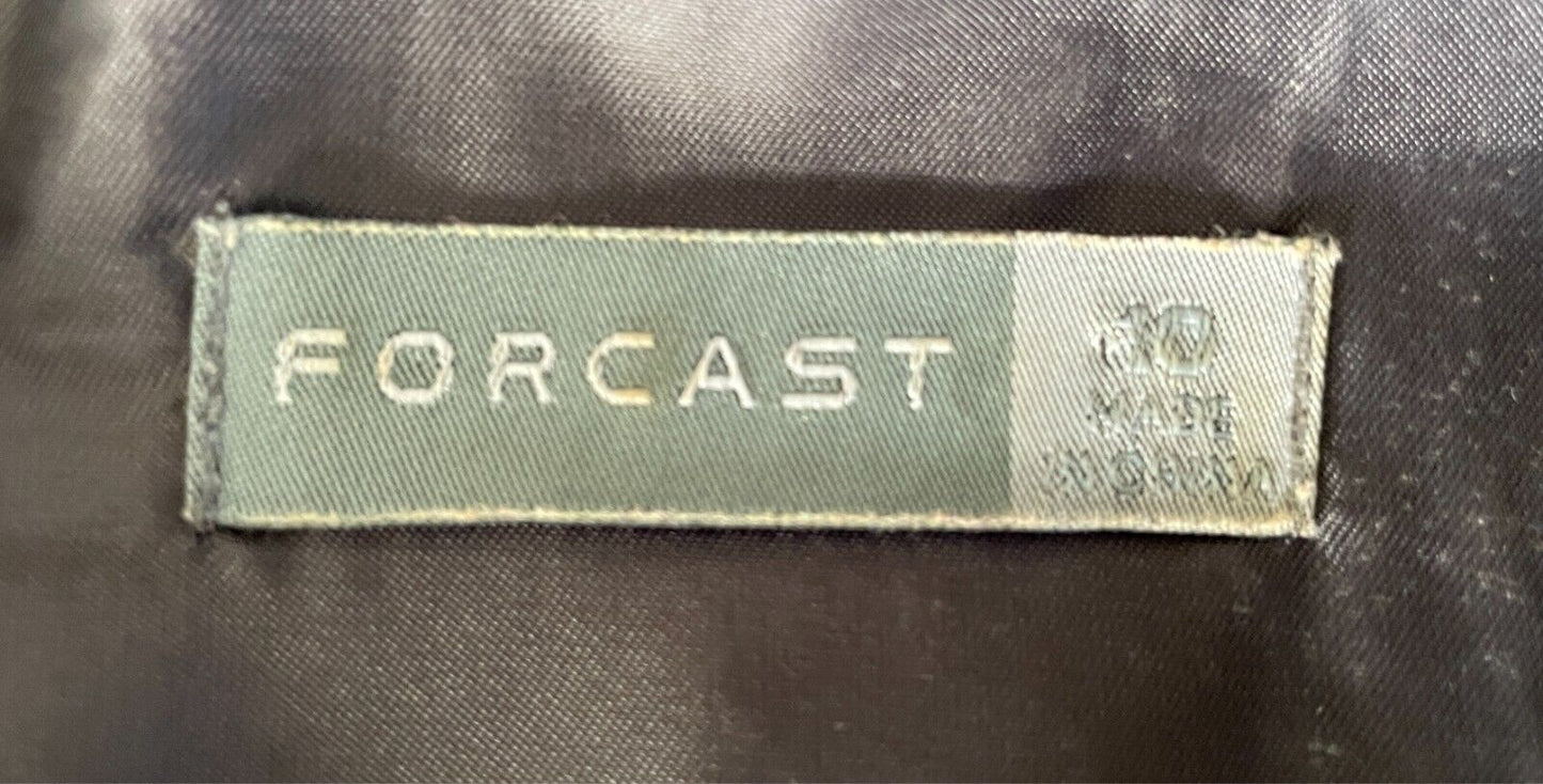 FORCAST Sheath Dress Grey/Black Stripe Sleeveless Size 10 Lined Knee Length